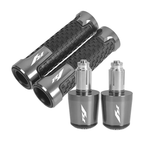 Für YZFR1 R1 2013 2014 2015 2016 2017-2020 Motorradzubehör 7/8" 22MM Lenkergriffe Lenkerendkappenstopfen(Grey) von WAJUHJK