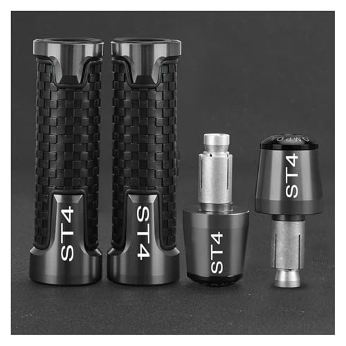Motorrad 7/8''22MM CNC Lenkerkappe Endstopfen Lenkergriffe FÜR DUCATI ST2 ST3 ST4 2020 2021 2022 2023 Alle Baujahre Zubehör(Grey) von WAJUHJK