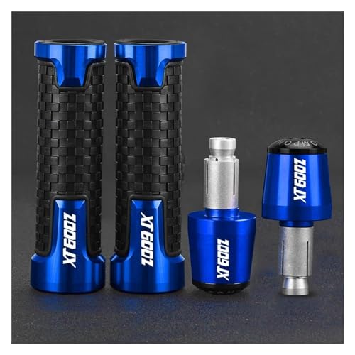 Motorrad 7/8'' 22MM Lenkergriffe Enden Lenkerkappe Griff Endstopfen FÜR XT 600Z XT600Z TENERE 1984-1986 1985 Teile(Blue Blue) von WAJUHJK