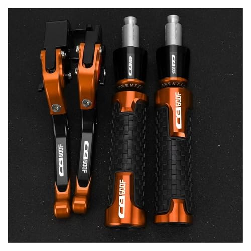 Motorrad Für CB 600F CB600 F CB600F HORNET 1998-2006 2005 2004 2003 2002 Verstellbare Bremskupplungshebel Lenkergriffe(Orange) von WAJUHJK