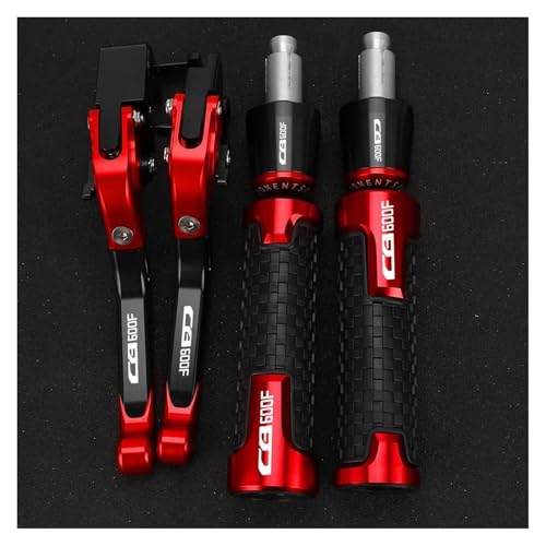Motorrad Für CB 600F CB600 F CB600F HORNET 1998-2006 2005 2004 2003 2002 Verstellbare Bremskupplungshebel Lenkergriffe(Red Black Red) von WAJUHJK