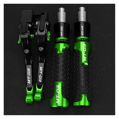 Motorrad Für MT-03 MT03 2015-heute CNC Verstellbare Bremskupplungshebel Lenkergriffe 2016 2017 2018 2019 2020 2021(Black Green) von WAJUHJK