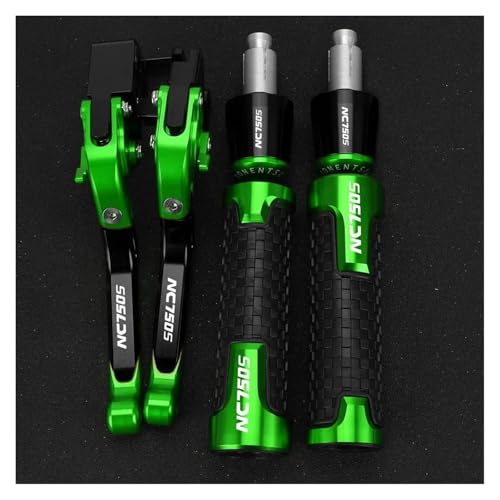 Motorrad Für NC 750 S NC750S NC750 2016-2023 2022 2021 2020 2019 Verstellbare Bremskupplungshebel 22 Mm Lenkergriffe(Green black) von WAJUHJK
