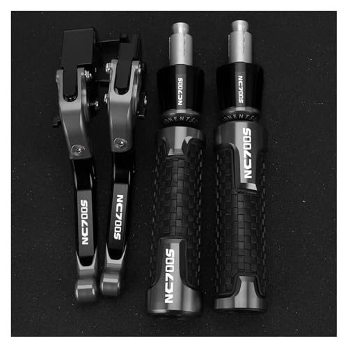 Motorrad Für NC700S NC 700 NC700 S 2012 2013 Griffe Klappbare Verstellbare Bremskupplungshebel Lenkergriffe Ende(Gray Black Gary) von WAJUHJK