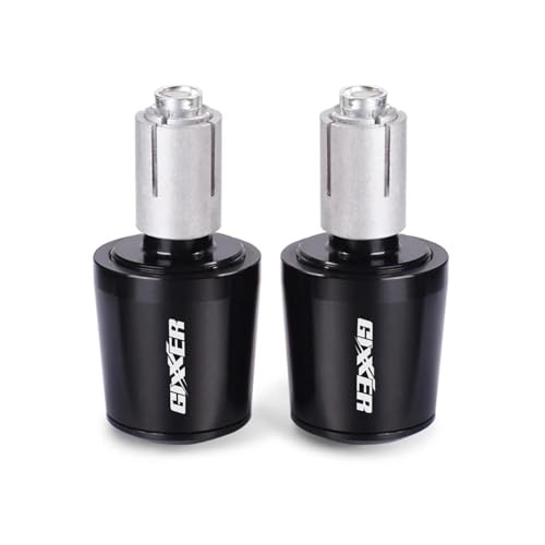 Motorrad-Lenkerendgewicht, Lenkergriffkappe, Anti-Vibrations-Silder-Stecker Für Suzuki Gixxer 150sf 250sf 155 Zubehör(Black) von WAJUHJK