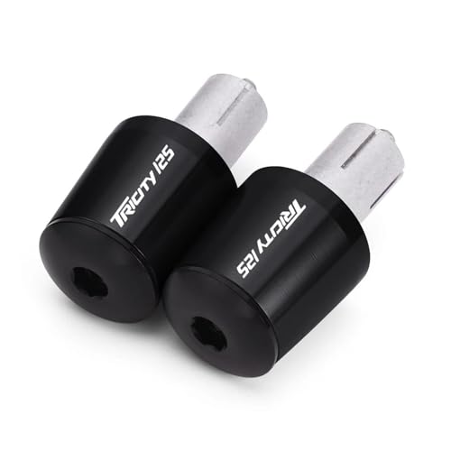 Motorrad-Lenkerendstück, Aluminium-Lenkergriffkappe, Anti-Vibrations-Stecker Für Tricity 125 Tricity125 2014 2015 2016-2021(Black) von WAJUHJK