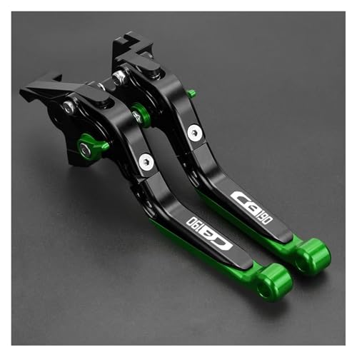 Motorradzubehör FÜR CB190 CB 190 ALLE JAHRE Verstellbare Bremskupplungshebel Und Lenkergriffe(BlackGreen) von WAJUHJK
