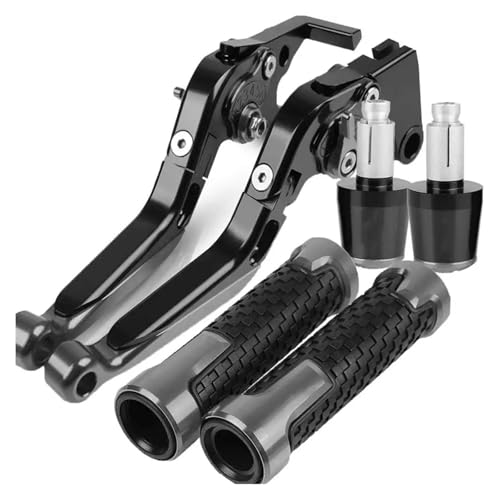 TDM 850 Verstellbare Bremskupplungshebel 22 Mm Lenkergriff-Enden-Set Für TDM850 1991-2002 2001 2000 Motorradteil(Grey) von WAJUHJK