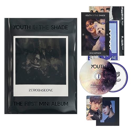 Zerobaseone - 1st Mini ALBUM [YOUTH IN THE SHADE] (YOUTH Ver.)Artbook +CD-R & Envelope +Selfie Photocard +Photo Frame Set +Layer Card +Sticker Pack +Zerose Coaster +Folded Poster +9 Extra Photocards von WAKEONEent.