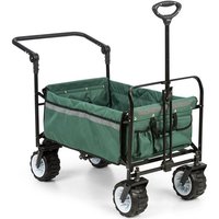 Easy Rider Bollerwagen bis 70kg Teleskopstange zusammenklappbar grün - Waldbeck von WALDBECK