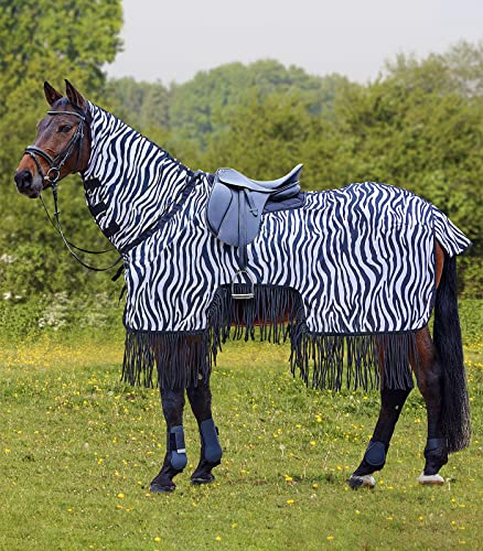Waldhausen Fliegenausreitdecke Zebra mit Fransen, 135 cm von WALDHAUSEN