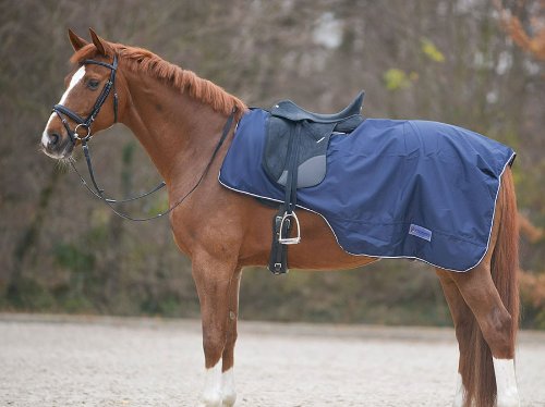 WALDHAUSEN Ausreitdecke mit Sattelausschnitt wasserdicht dunkelblau Pferdedecke von WALDHAUSEN