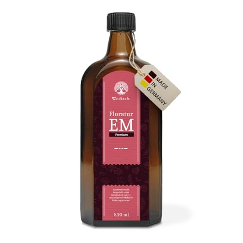 Waldkraft Floratur EM Premium | Kamillenferment für Hunde & Katzen | Mit 31 effektiven Mikroorganismen | Natürlich fermentiert ohne Zusatzstoffe | 510 ml in lichtschützendem Braunglastiegel von WALDKRAFT