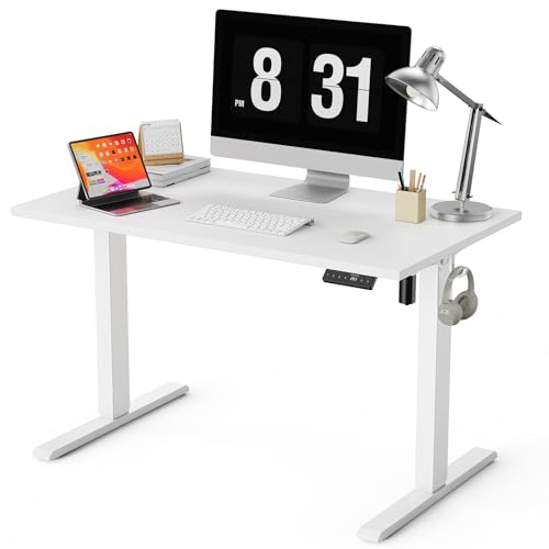 WALKINGDESK Ganze Tischplatte Höhenverstellbarer Schreibtisch, Elektrisch 100 x 60 cm Computertisch, Steh-Sitz Tisch mit Einteiliger Tischplatte, Standing Desk mit 4 Memory Funktion, Weiß WALKINGDESK Ganze Tischplatte Höhenverstellbarer Schreibtisch, Elektrisch 100 x 60 cm Computertisch, Steh-Sitz Tisch mit Einteiliger Tischplatte, Standing Desk mit 4 Memory Funktion, Weiß von WALKINGDESK