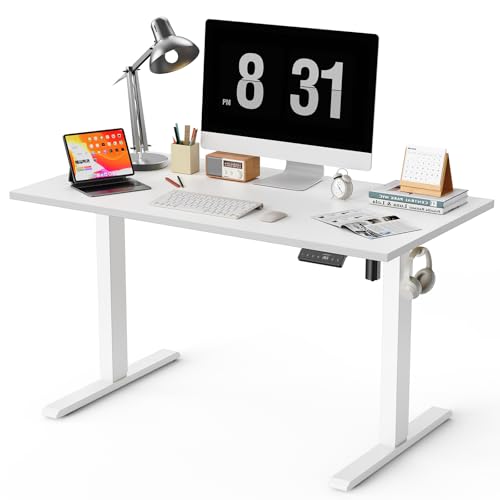 WALKINGDESK Ganze Tischplatte Höhenverstellbarer Schreibtisch, Elektrisch 120 x 60 cm Computertisch, Steh-Sitz Tisch mit Einteiliger Tischplatte, Standing Desk mit 4 Memory Funktion, Weiß WALKINGDESK Ganze Tischplatte Höhenverstellbarer Schreibtisch, Elektrisch 120 x 60 cm Computertisch, Steh-Sitz Tisch mit Einteiliger Tischplatte, Standing Desk mit 4 Memory Funktion, Weiß von WALKINGDESK