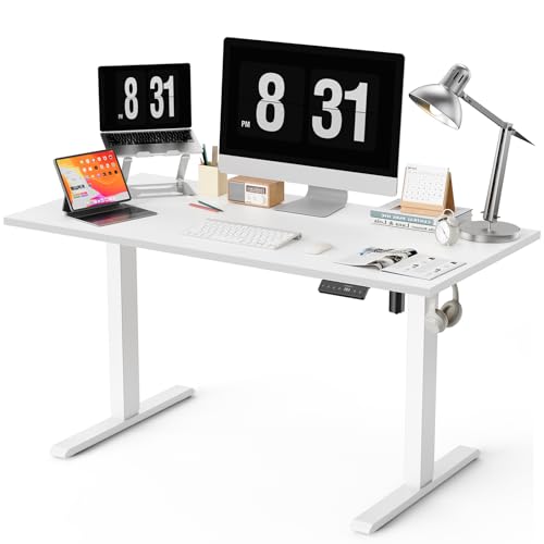 WALKINGDESK Ganze Tischplatte Höhenverstellbarer Schreibtisch, Elektrisch 140 x 70 cm Computertisch, Steh-Sitz Tisch mit Einteiliger Tischplatte, Standing Desk mit 4 Memory Funktion, Weiß WALKINGDESK Ganze Tischplatte Höhenverstellbarer Schreibtisch, Elektrisch 140 x 70 cm Computertisch, Steh-Sitz Tisch mit Einteiliger Tischplatte, Standing Desk mit 4 Memory Funktion, Weiß von WALKINGDESK