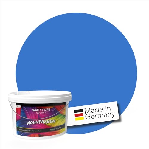 WALLCOVER Colors Wandfarbe Blau 1 L für Innen Innenfarbe Marine 2E Matt | Profi Innenwandfarbe in Premium Qualität | weitere Größen und Farbtöne erhältlich von WALLCOVER