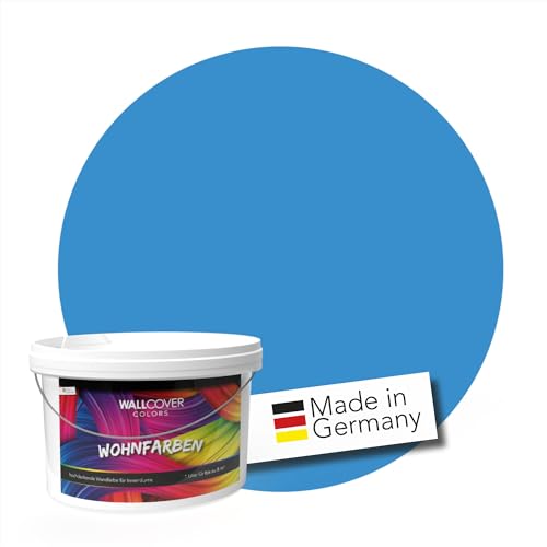 WALLCOVER Colors Wandfarbe Blau 2.5 L für Innen Innenfarbe Marine 2D Matt | Profi Innenwandfarbe in Premium Qualität | weitere Größen und Farbtöne erhältlich von WALLCOVER