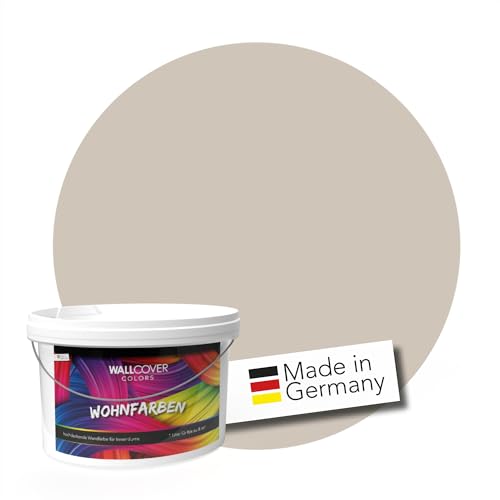 WALLCOVER Colors Wandfarbe Braun Kaffee Creme 2.5 L für Innen Innenfarbe hell Matt | Profi Innenwandfarbe in Premium Qualität | weitere Größen erhältlich von WALLCOVER