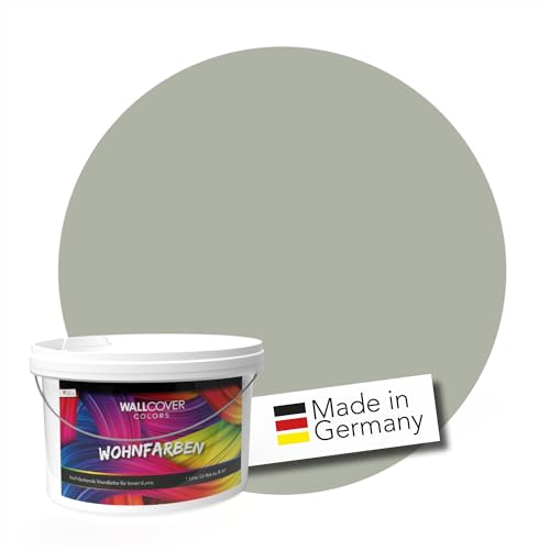 WALLCOVER Colors Wandfarbe Grün Pastell 1 L für Innen Innenfarbe Shadow 2C Matt | Profi Innenwandfarbe in Premium Qualität | weitere Größen und Farbtöne erhältlich von WALLCOVER