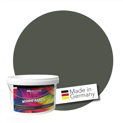 WALLCOVER Colors Wandfarbe Grün Pastell 2.5 L für Innen Innenfarbe Shadow 2F Matt | Profi Innenwandfarbe in Premium Qualität | weitere Größen und Farbtöne erhältlich von WALLCOVER