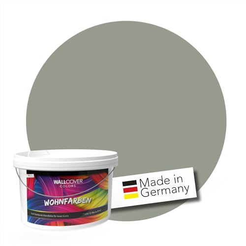 WALLCOVER Colors Wandfarbe Grün Pastell 5 L für Innen Innenfarbe Shadow 2D Matt | Profi Innenwandfarbe in Premium Qualität | weitere Größen und Farbtöne erhältlich von WALLCOVER