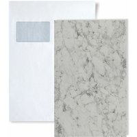 1 MUSTERSTÜCK S-23098 WallFace MARBLE White DECO Collection Wandpaneel MUSTER in ca. DIN A5 Größe - weiß von WALLFACE