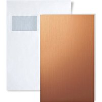 Wallface - 1 musterstück S-12432 copper brushed Deco Collection Wandverkleidung muster in ca. din A5 Größe von WALLFACE