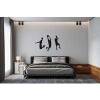 Basketball Spieler Nba Silhouette Wandtattoos von WALLMAGINATION