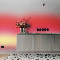 Abstrakte Kunst Aquarell Tapete, Rote Malerei Druck Schlafzimmer Wand-Dekor, Moderne Inspiriert Wandkunst von WALLPAPERS4BEGINNERS