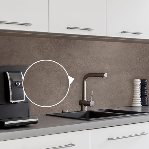 WALLando Premium Küchenrückwand, individueller Größenzuschnitt – Einfach zu montierende PVC-Wandverkleidung für die Küche – Hitzebeständiger Spritzschutz aus Kunststoffplatten – Rostbraun von WALLando