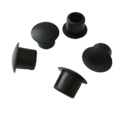WALNUTS 10 Stück Schwarze runde Kappen aus Kunststoff, Lochstopfen, 9 mm, 10 mm, 11 mm, Schutzdichtung, Staubdichtung, Endabdeckungskappen for Rohrbolzen, Möbel (Size : 9mm) von WALNUTS