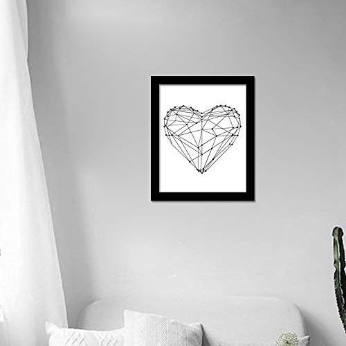 Walplus COM-CP058M Liebe Kunst Leinwand Druck mit FR030 Schwarz Bilderrahmen, Vinyl Mehrfarbig, 40 X 30 X 2 CM von WALPLUS