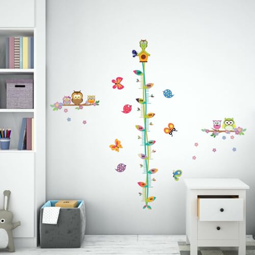 Messlatte, Wald, Wanddekoration, Kinderzimmer, Babyzimmer, Kinder, niedliches Kinderzimmer, Wandaufkleber, Muster, Waldland, Abenteuer. von WALPLUS