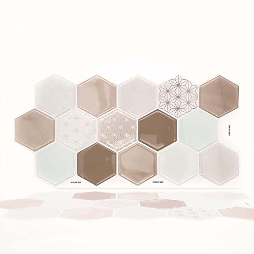 WALPLUS 12 Stück 30.5x15.4cm Honey Hexa Brown Klebefliesen Bad Wandfliesen Selbstklebend Fliesen Selbstklebend 3D Fliesenaufkleber küche Bad Mosaikfliesen WALPLUS 12 Stück 30.5x15.4cm Honey Hexa Brown Klebefliesen Bad Wandfliesen Selbstklebend Fliesen Selbstklebend 3D Fliesenaufkleber küche Bad Mosaikfliesen von WALPLUS