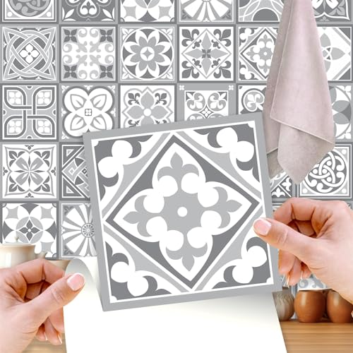 WALPLUS 120 Stück 15x15cm Purbeck-Stein Weiß Grau Wandfliesen Aufkleber Schälen und Kleben Backsplash Abziehbilder Startseite Dekore Aufkantung für Küche Badezimmer Kacheln Farbe auf Wand Wohnen WALPLUS 120 Stück 15x15cm Purbeck-Stein Weiß Grau Wandfliesen Aufkleber Schälen und Kleben Backsplash Abziehbilder Startseite Dekore Aufkantung für Küche Badezimmer Kacheln Farbe auf Wand Wohnen von WALPLUS