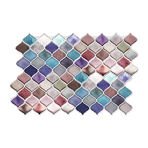 WALPLUS 16 Stück 28x20.3cm Arabesque Rosa und Blau 3D-Fliesenaufkleber Abziehen und Aufkleben Backsplash Abziehbilder Startseite Dekore Aufkantung für Küche Badezimmer Kacheln Farbe auf Wand Wohnen WALPLUS 16 Stück 28x20.3cm Arabesque Rosa und Blau 3D-Fliesenaufkleber Abziehen und Aufkleben Backsplash Abziehbilder Startseite Dekore Aufkantung für Küche Badezimmer Kacheln Farbe auf Wand Wohnen von WALPLUS
