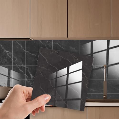 WALPLUS Fliesen Selbstklebend Fliesenaufkleber 15x15cm Fliesen Aufkleber Abziehbilder fur Küche Bad Abnehmbare Wandfliesen Selbstklebend Küche Pastellgrün Marokkanisch Muster Klebefliese 24 Stück von WALPLUS