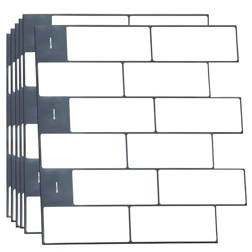 WALPLUS 60 Stück 30.5x15.4cm Londoner Minimalist Brillantweiß Weiß 3D-Fliesenaufkleber Abziehen und Aufkleben Backsplash Abziehbilder Startseite Dekore Aufkantung für Küche Badezimmer Kacheln Farbe von WALPLUS