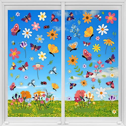WALPLUS 81 Stück Schmetterlinge auf der Blumenwiese Fenstersticker Dekosticker Doppelseitig Static Cling Selbstklebende Wiederverwendbare Deko Glassticker Kinderzimmer Fensterbilder WALPLUS 81 Stück Schmetterlinge auf der Blumenwiese Fenstersticker Dekosticker Doppelseitig Static Cling Selbstklebende Wiederverwendbare Deko Glassticker Kinderzimmer Fensterbilder von WALPLUS