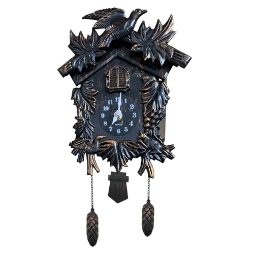 WALPLUS Black Forest Vintage Cuckoo Wanduhr Kuckucksuhr Modern Pendeluhr Kinderwecker Dekoration Jahrgang DIY Kinderzimmer Wohnzimmer Heim von WALPLUS
