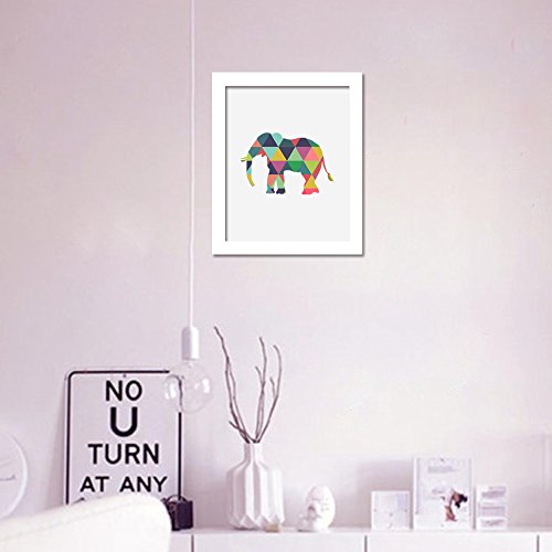 WALPLUS Elephant Art Leinwanddruck, Wandaufkleber, Vinyl, mehrfarbig, 40 x 30 x 3 cm von WALPLUS