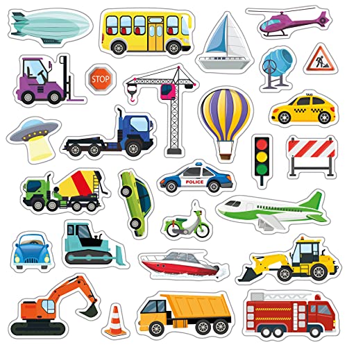 WALPLUS Gel haftend Fensteraufkleber Dekoration Aufkleber Wiederverwendbar Abnehmbare Statische Aufkleber Acrylglas Spiegel Bauen und Stadttransport 28 Stücke, (WGC1002) von WALPLUS