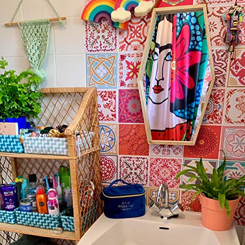 WALPLUS Klebefolie für Badezimmerfliesen Selbstklebend Badfliesen überkleben Abnehmbare Klebefolie Fliesen Starke Haftung Einheitsgröße Tile Stickers fur Bad Küche (72 Stück x 15x15 cm) von WALPLUS