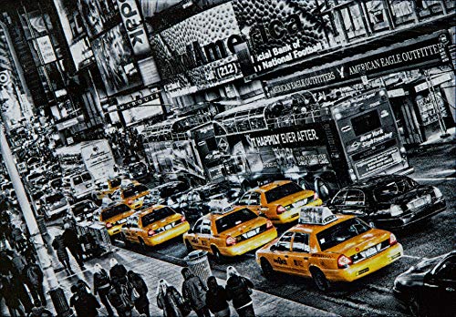 Walplus WZ00116 Wandbild New York Cabs, Vinyl, Mehrfarbig, 7,5 x 93,5 x 7,5 cm von WALPLUS
