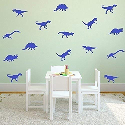 Wallflexi " Dinosaurier Entfernbar Selbstklebend Büro Zuhause Dekoration, Vinyl Blau von WALPLUS