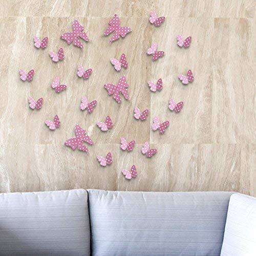 Wallflexi Wandaufkleber" Erdbeere Schmetterlinge Entfernbar Selbstklebend Wandbilder Café Hotel Restaurant Büro Zuhause Dekoration von WALPLUS