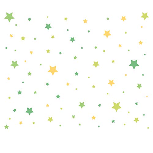 Walplus 104x38 cm Wandaufkleber Sterne Entfernbar Selbstklebend Wandbild Kunst Aufkleber Home Dekoration Wohnzimmer Schlafzimmer Büro Tapete Kinderzimmer Geschenk Mehrfarbig von WALPLUS