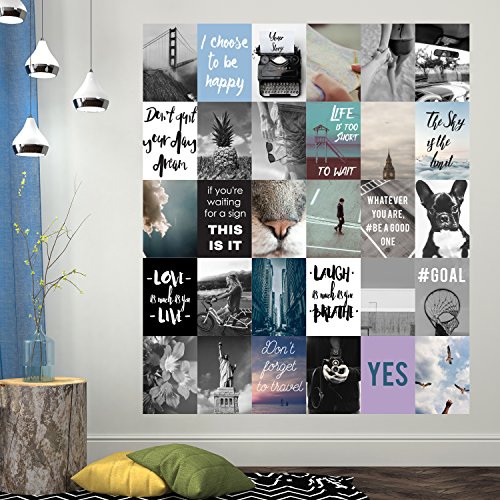 Walplus Entfernbarer selbstklebend Wand Sticker "Reise Collage Wandsticker" Wandbild Kunst Zuhause Wohnzimmer Küche Dekor Restaurant Café Hotel Dekoration von WALPLUS