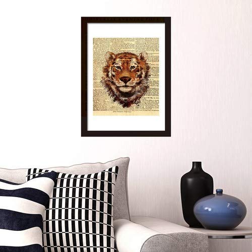 WALPLUS Wand Sticker Tiger Zeitung Tiere Plakat Wandmalerei Aufkleber Kunst Wohnzimmer Kindergarten Schule Restaurant Hotel Café Büro Dekor Heim Dekoration, Vinyl Bunt, 40 x 30 X 0.03 CM von WALPLUS